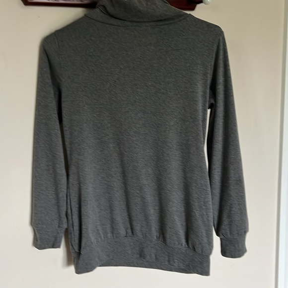 Gray Cowl Neck Cotton/Poly Blend top - Picture 4 of 5